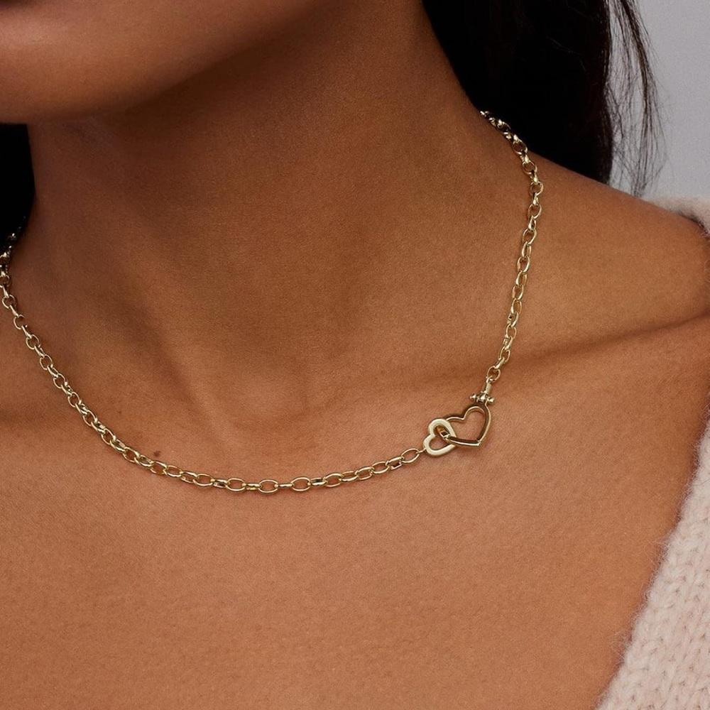 Gorjana NWT Parker Heart Necklace - Gold - Picture 3 of 9